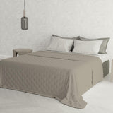 Ropa de cama italiana colcha de verano CHIC, microfibra, DOBLE 250X250Cm, marrón Edredones y edredones Naty Shop