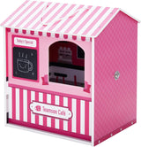 Teamson Kids - Casa de muñecas Dreamland City Café 30cm - Rosa/Blanco/Negro