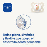 Chupete MAM Clip It! Broach & Original S226 Skinsoft™ silicona, ultrasuave, para bebés a partir de 0 meses
