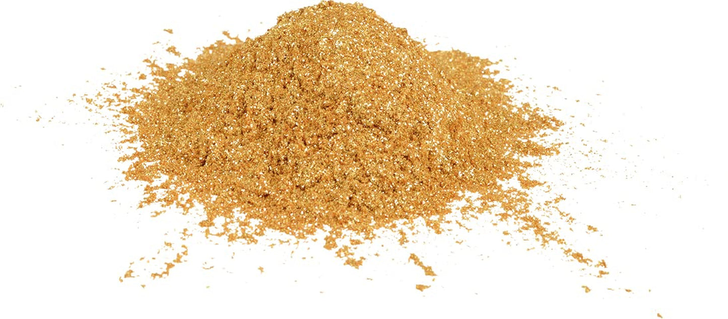 Günthart Backdecor Gold Powder - Purpurina comestible, colorante alimentario en polvo, purpurina para bebidas - Purpurina pequeña con polvo dorado para amantes de la repostería, 1 paquete (1 x 7 g)