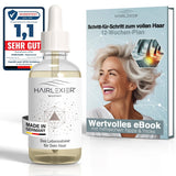 Hairlexier Remedio para el crecimiento del cabello para mujeres - Aceite capilar de romero, aceite capilar de ricino, aceite de lavanda, suero capilar natural contra la caída difusa del cabello, favorece el crecimiento del cabello, vegano y orgánico + Cuaderno de trabajo Cuidado del cabello Naty Shop Women