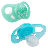 Chupetes para bebé Twistshake - Paquete de 2 | Forma de ortodoncia | Ultraligero | Tetina de silicona suave | Sin BPA | Apto para bebés a partir de 6 meses | azul verde