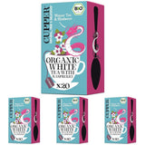 Té blanco orgánico Cupper, frambuesa, 20 sobres, 34 g (paquete de 4)