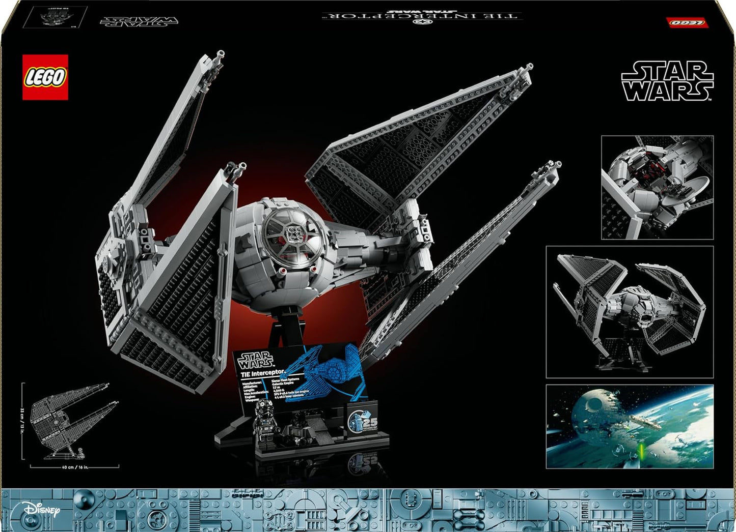 LEGO Star Wars Tie Interceptor Ultimate Collector Series Set de construcción creativo para adultos Modelo de ladrillo Starfighter Fan Gift Coleccionable Ucs Set 75382 Juegos de construcción Besuche den LEGO-Store