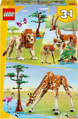 LEGO Creator 3In1 Animal Safari, set creativo con figuras de animales, 3 opciones de construcción: Jirafa de juguete, gacela y león, animales de juguete para niñas y niños, regalo natural para niños a partir de 9 años 31150 Juegos de construcción Beuche den LEGO-Store