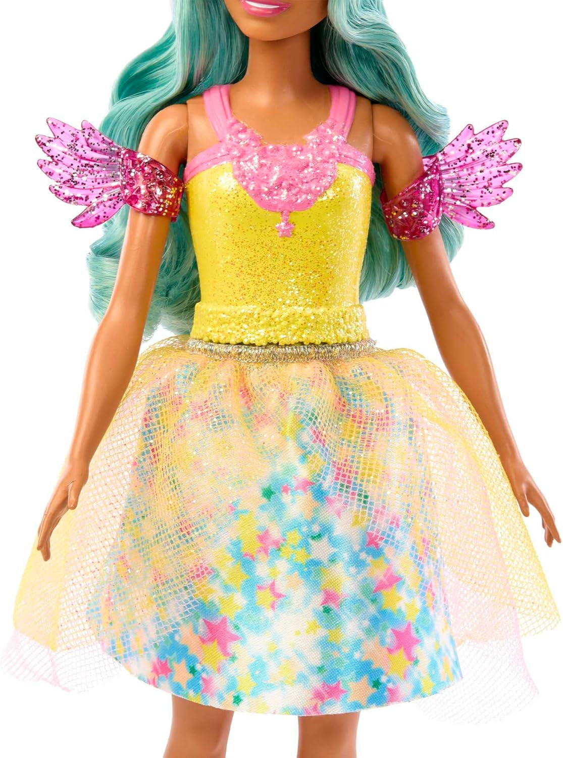 Barbie Hidden Magic - Muñeca Teresa con disfraz de hada, pelo ondulado y peine para peinarse divertida, a partir de 3 años, HLC36