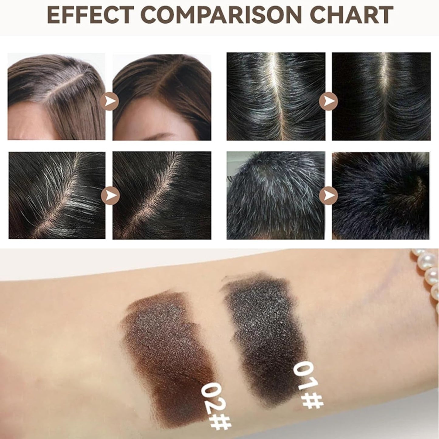 Barra de color para el cabello Color de cabello temporal Lápiz labial Tinte para el cabello, Lápiz labial temporal Tinte para el cabello Color blanco Cubierta para el cabello Barra de maquillaje DIY Tinte para el cabello Negro Marrón Tinte para el cabello Naty Shop