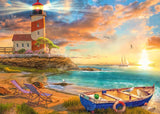 Schmidt Spiele 59765 Puesta de Sol en la Bahía del Faro, Puzzle de 1000 Piezas, Puzzle de Colores Naty Shop