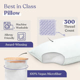 Fluffco Almohada alternativa de plumón Almohada estándar para dormir Almohada tamaño queen Almohada para cama Almohada para dormir de lado Almohada refrescante Almohada de hotel Almohada para el cuello Almohada de viaje (estándar firme) Almohadas estándar Naty Shop