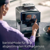 Siemens EQ900 TQ903D03 Cafetera Espresso Automática, Control App, Pantalla Táctil Intuitiva, Modo Barista, AromaBoost, Reducción de Ruido, Molinillo Premium, Limpieza Automática a Vapor, 1500 W, Acero Inoxidable