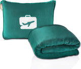 Eversnug Manta y almohada de viaje: suave manta de avión 2 en 1 con funda de almohada de bolsillo suave, funda para bolso y soporte para mochila (rojo burdeos) Travel Pillows Naty Shop Bluegreen/A Touch Of Paradise (Trace Of Paradise)