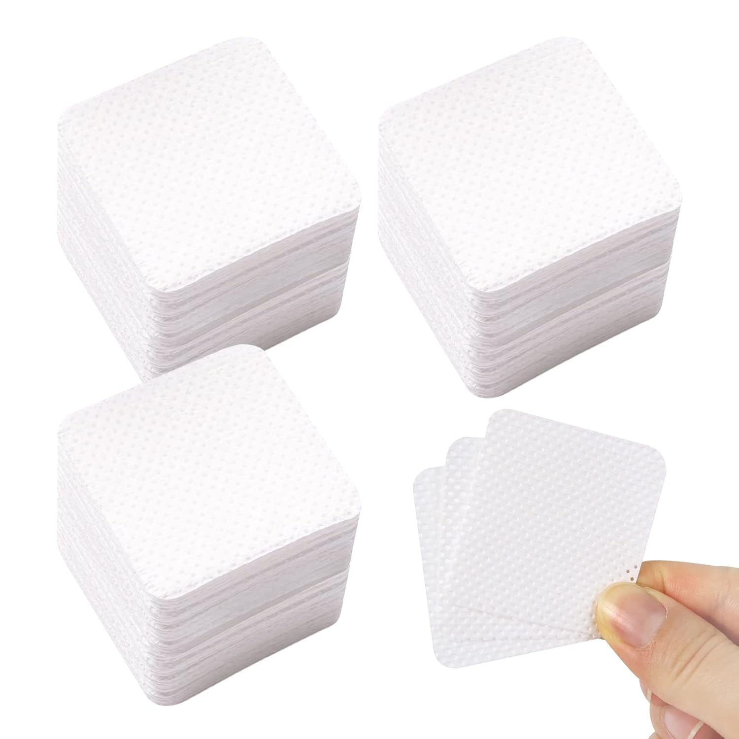 Qufiiry 300 Stück Fusselfreie Nageltücher, Toallitas para uñas sin pelusa, Fusselfrei Nagel Wattepads, Nagel Wischtücher Für Cleaner Gelnägel Nagellackentferner Wattepads Toallitas para uñas
