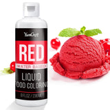 Colorante alimentario - Colorante alimentario líquido altamente concentrado para pasteles, repostería, huevos de Pascua, bebidas - Colorante alimentario sin azúcar para fondant, glaseado, baba y decoración de pasteles (Red Velvet, 236ml)