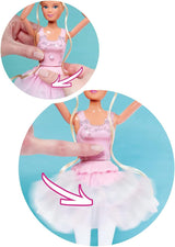 Simba 105733603 - Steffi Love Dancing Ballerina, Steffi como muñeca bailarina con amiga animal y falda giratoria, muñeca de juego 29 cm, a partir de 3 años