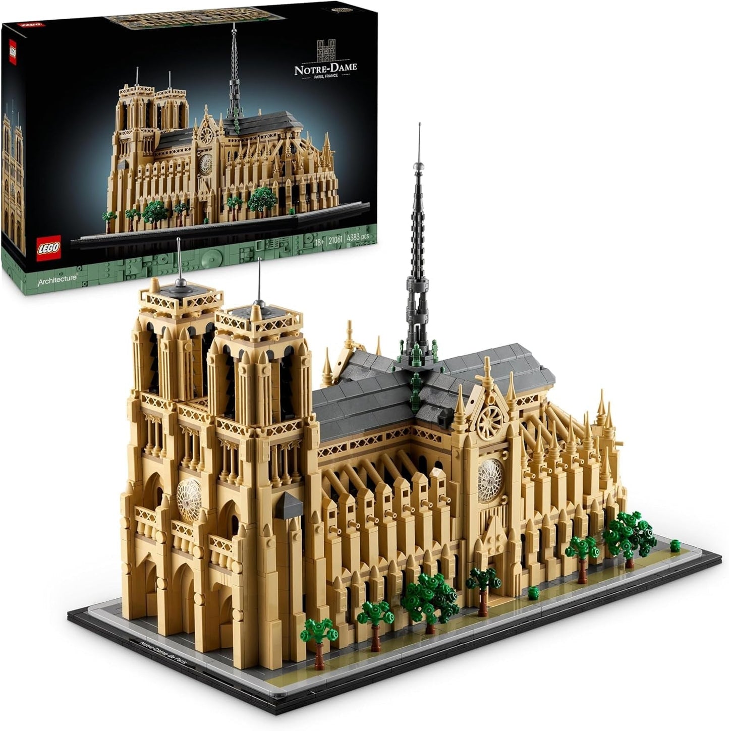 LEGO Architecture Notre-Dame De Paris, Coleccionable para adultos, Recuerdo de Francia, Regalo para mujeres, hombres, Trotamundos y todos los entusiastas de la historia, Modelo arquitectónico 21061 Juegos de construcción Besuche den LEGO-Store Default Title