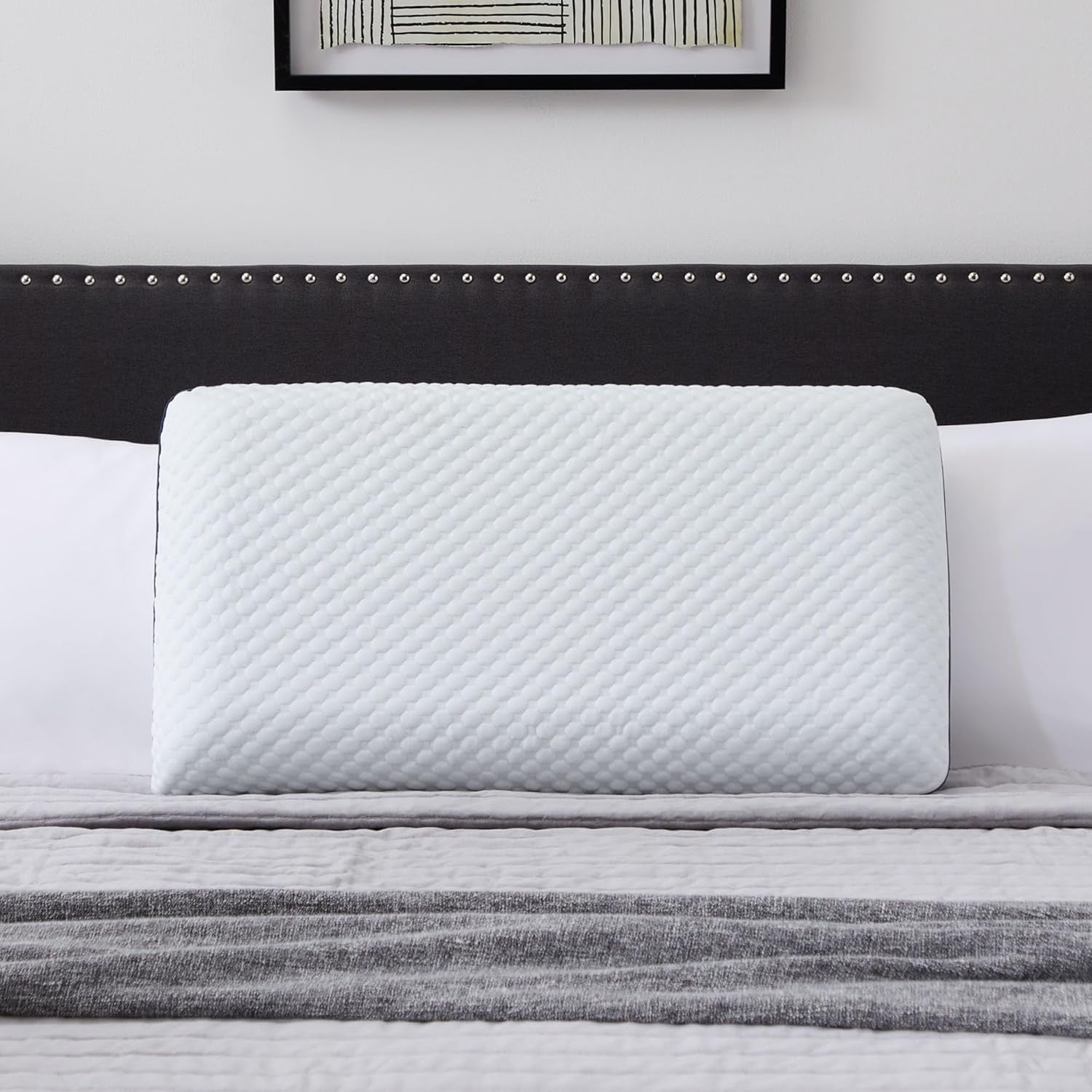 Almohada viscoelástica con gel LUCID 40x60 cm - transpirable - efecto refrescante - funda lavable - almohada con certificado Oeko-Tex, blanco