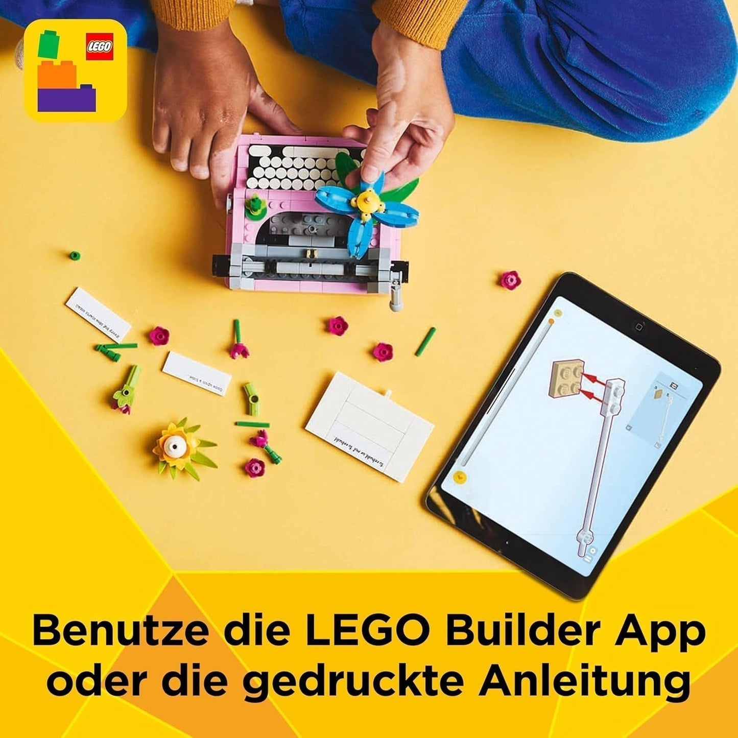 LEGO Creator Máquina de escribir 3 en 1 con flores - juguete convertible en modelo Keytar o en maceta con libreta y bolígrafo - set de construcción - regalo para niñas y niños a partir de 8 años 31169 Juegos de construcción Besuche den LEGO-Store