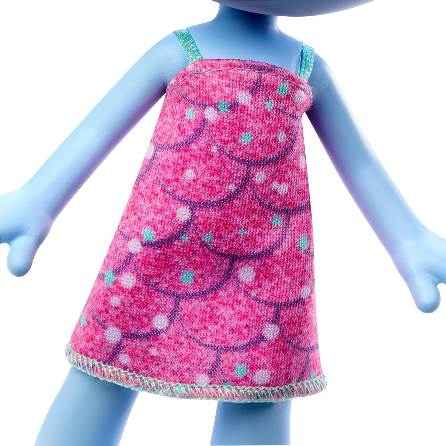 Mattel DREAMWORKS TROLLS United We Stand - Muñeca Hairy Surprises de chenilla con cabello azul brillante, diadema morada, a partir de 3 años, HNF15