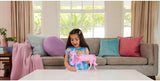 Barbie unicornio que brilla en la oscuridad con 20 combinaciones interactivas de efectos de luz, sonido y música para jugar con presionar un botón y acariciar la cabeza, JCP78