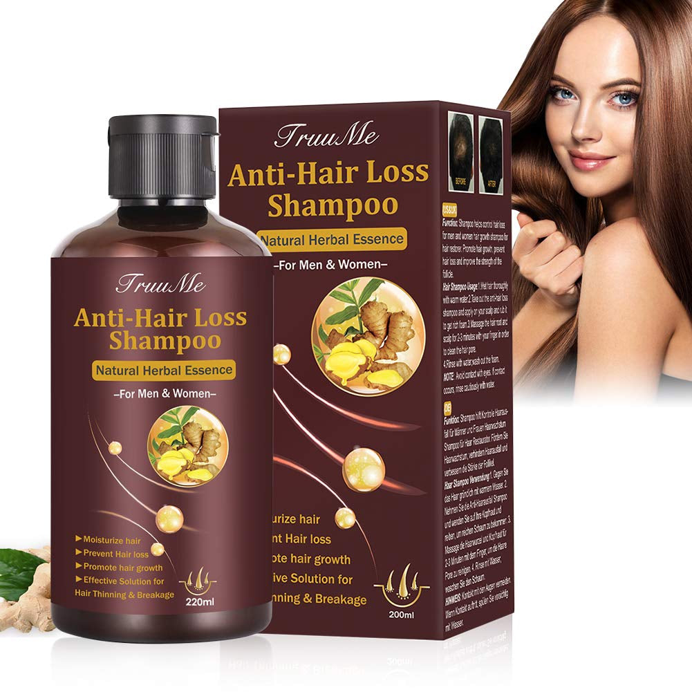 Champú para el crecimiento del cabello, anticaída, champú para la caída del cabello, champú a base de hierbas naturales para un crecimiento más rápido del cabello, loción para el cuidado del cabello Naty Shop Título predeterminado
