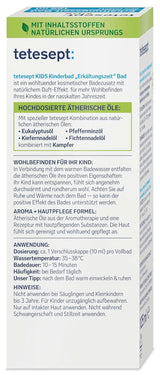 Tetesept Kids Cold Time Bath - Aditivo de baño infantil para la estación fría con 4 aceites esenciales, relajación y calentamiento, 125 ml Naty Shop