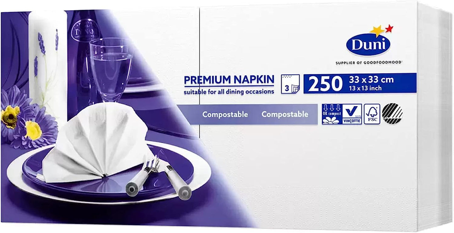 Servilleta, papel, blanco, 33 cm, 250