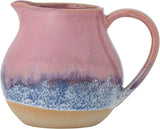 Bloomingville Taza para leche Paula de gres - Diseño decorativo, perfecta para la mesa del desayuno, con textura natural, 435 ml (Rosa)