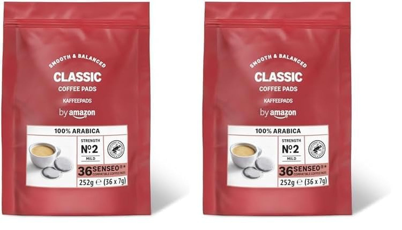 Kaffeepads Classic 100% Arábica, Geeignet para Senseo Maschinen, 36 unidades (paquete de 1) (paquete con 2)