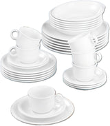 Seltmann Weiden 001.716175 Compact White vajilla de 30 piezas, blanco/simple