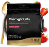 Avena nocturna con proteínas | Chocolate negro y frambuesa | Desayuno rico en proteínas | Merienda baja en azúcar | Avena con IG bajo | 500g