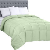 Utopia Ropa de cama Edredón para todas las estaciones 250 g/m² Relleno de fibra siliconada de felpa Cama doble Cosido en caja (Doble XL Gris claro) Naty Shop Edredones y edredones Queen Sage Glands (1 paquete)