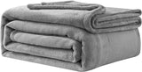 Manta acogedora, manta polar mullida, 130 x 150 cm, mantas para cama, manta para sofá, mantas y mantas grandes y suaves para adultos, mantas para sofá, cálidas, lavables a máquina, negro, camas y mantas Good Nite, gris, 200 x 230 cm