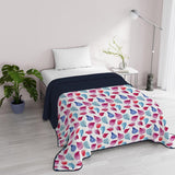 Fantasy Ropa de cama italiana Microfibra Verano 1,5 Camas Murrine Edredones y edredones Naty Shop Pétalos de flores 1 Posto E Mezzo