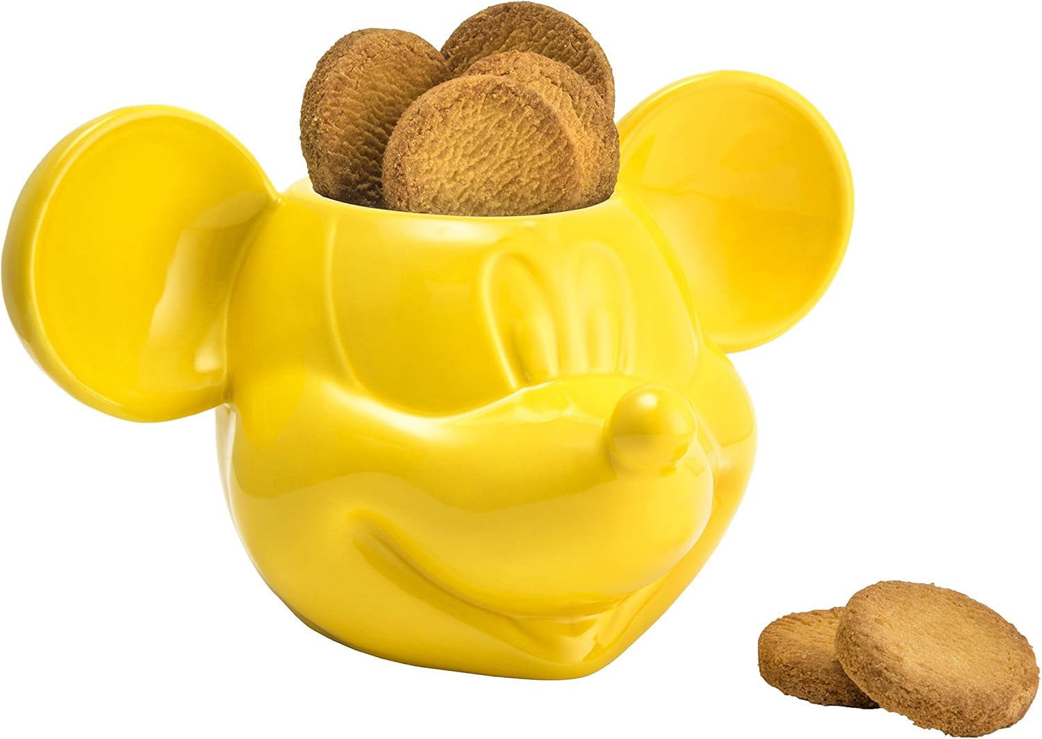 Joy Toy 62129 Tarro de galletas 3D Disney Mickey Mouse amarillo 25X17X20 Cm Cajas de almacenamiento de alimentos Naty Shop