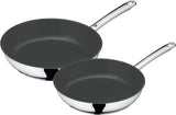 WMF Juego de sartenes Devil 2 piezas, sartenes inducción 24, 28 cm, acero inoxidable Cromargan, revestimiento cerámico, aptas para horno Ollas y sartenes Naty Shop Juego de 2 sartenes 24 y 28 cm