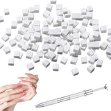 100 piezas Nail Art Schwamm Mit Metallgreifer, esponja aplicadora de cepillo, esponja para uñas, maniquí para uñas, Um Eine Varaudzen de gradiente Nail Art Patterns Zu Ersetlen