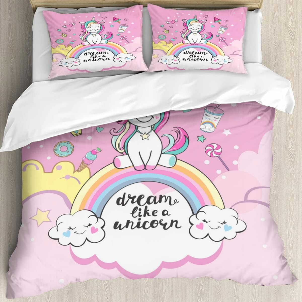 Ropa de cama para niña, Unicornio, 2 fundas de almohada Ropa de cama - infantil Naty Shop