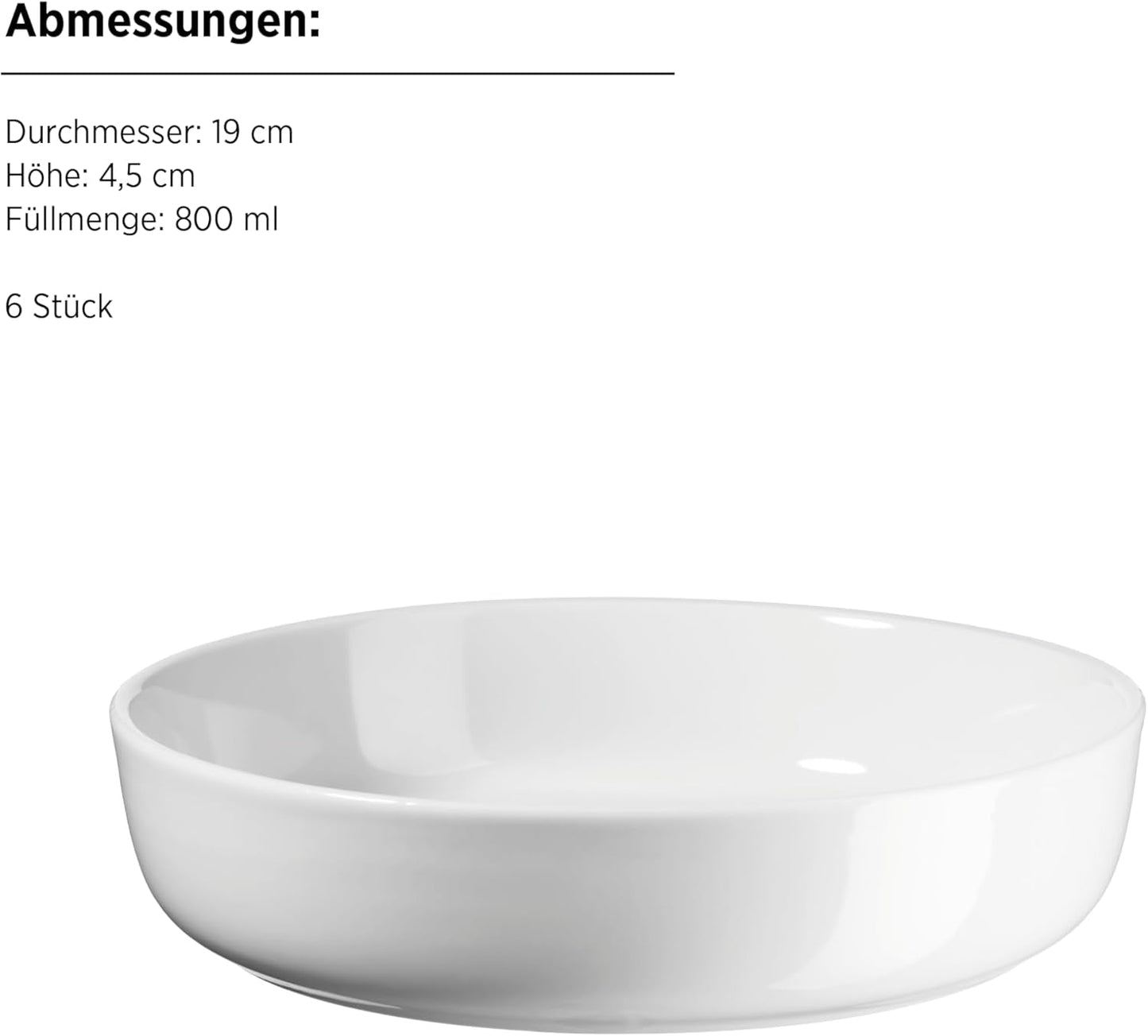 MÄSER, Serie Navina, juego de vajilla para 6 personas, vajilla de porcelana blanca, atemporal, porcelana, blanco