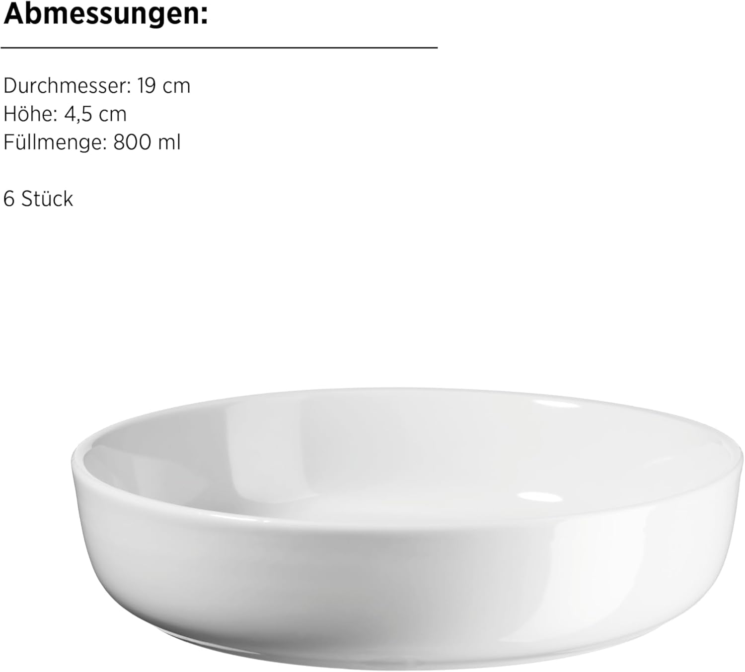 MÄSER, Serie Navina, juego de vajilla para 6 personas, vajilla de porcelana blanca, atemporal, porcelana, blanco