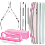 FANDAMEI Set de manicura, Buffer Für Nägel, Nagelfeile 100/180, Nagelfeilen Für Gelnägel, Nagelhautschieber, Buffer Für Gelnägel, Feilen Für Gelnägel, Nagelzange, Nagelfeilen Set, Maniküre & Pedicure Set