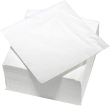 ARTS DE LA TABLE 100 servilletas de algodón, 2 capas, 33 x 33 cm, blanco (paquete de 4)