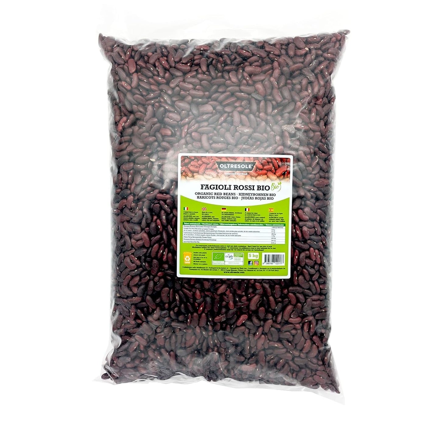 Judías rojas ecológicas 1 kg, legumbres ecológicas secas de cultivos controlados, ricas en proteínas y minerales, ideales para dietas hipocalóricas, veganas y vegetarianas