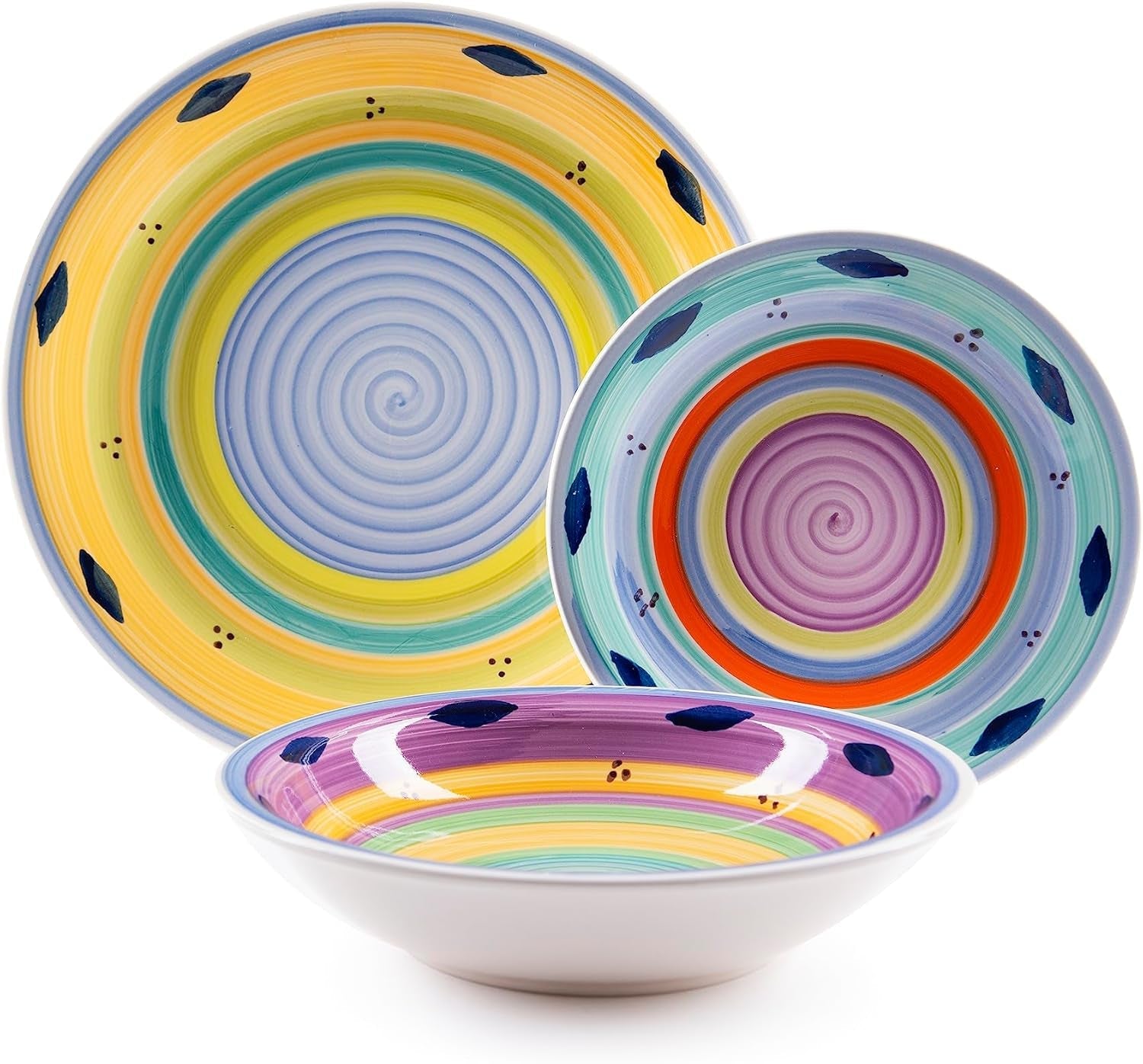 Excelsa Esprit vajilla de cerámica, multicolor, 18 piezas