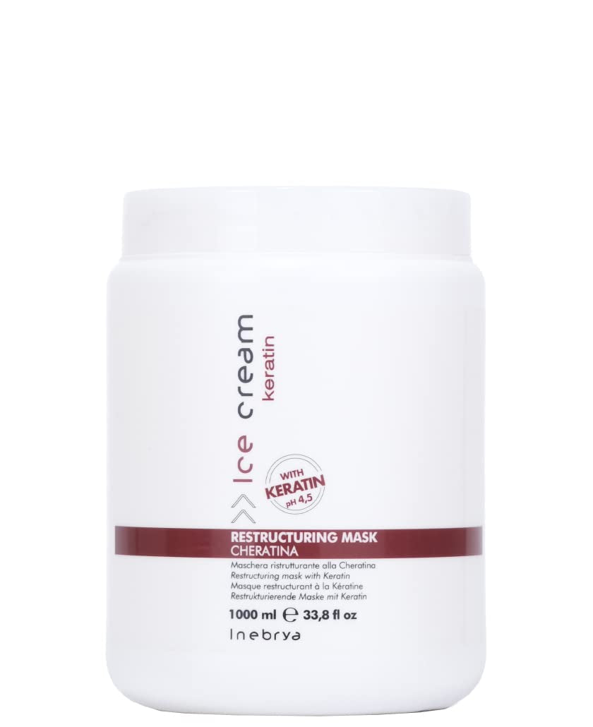 Mascarilla reestructurante Keratin Ice Cream. Mascarilla capilar reestructurante, 500 ml Naty Shop mascarilla capilar 1 litro (1 pack)