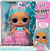 JAJAJA. ¡Sorpresa! Big Baby Hair Hair Hair – SPLASH QUEEN – 27,94 cm große Puppe mit 14 Überraschungen, Accessoires zum Teilen und echten Haaren – Für Kinder und Sammler ab 4 Jahren