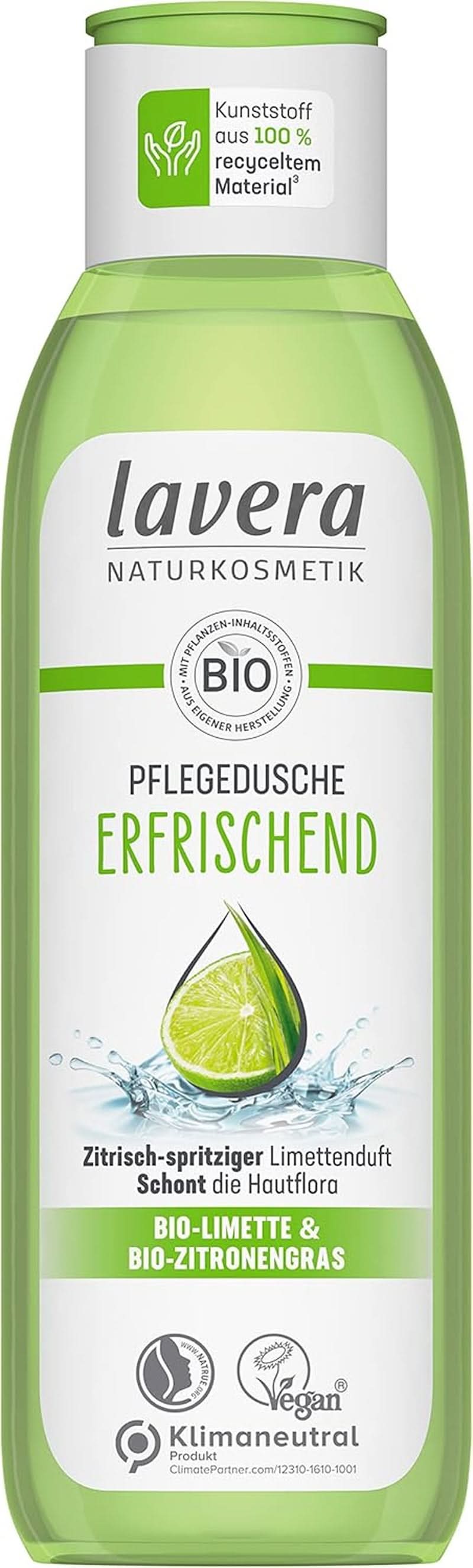 Lavera, Gel de ducha refrescante con lima ecológica, 250 ml Ducha y baño Naty Shop