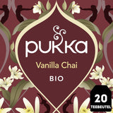 Pukka | Mezcla de tés aromatizados orgánicos "Vanilla Chai" | Canela, jengibre y vainilla | Tea for a treat with natural sweetness | Paquete de 1 | 20 bolsitas de té