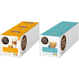 NESCAFÉ Dolce Gusto Latte Macchiato Vorratsbox 90 cápsulas de café y Flat White, 48 cápsulas de café, Arábica y Robusta Bohnen