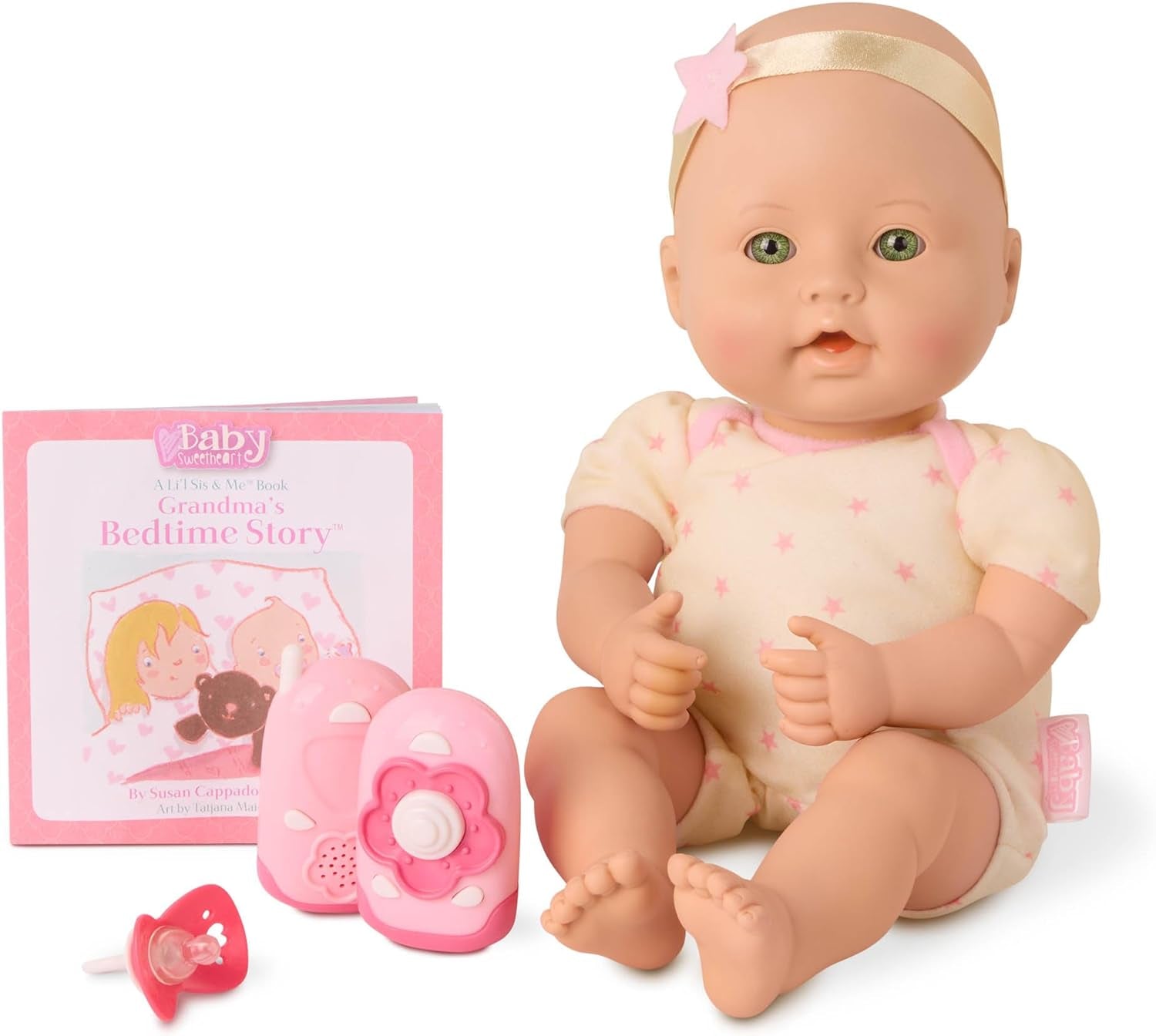 Muñeca Baby Sweetheart - Hora de acostarse - 31 cm - Cuerpo blando - Accesorio para chupete - Juego de simulación - Juguete a partir de 3 años