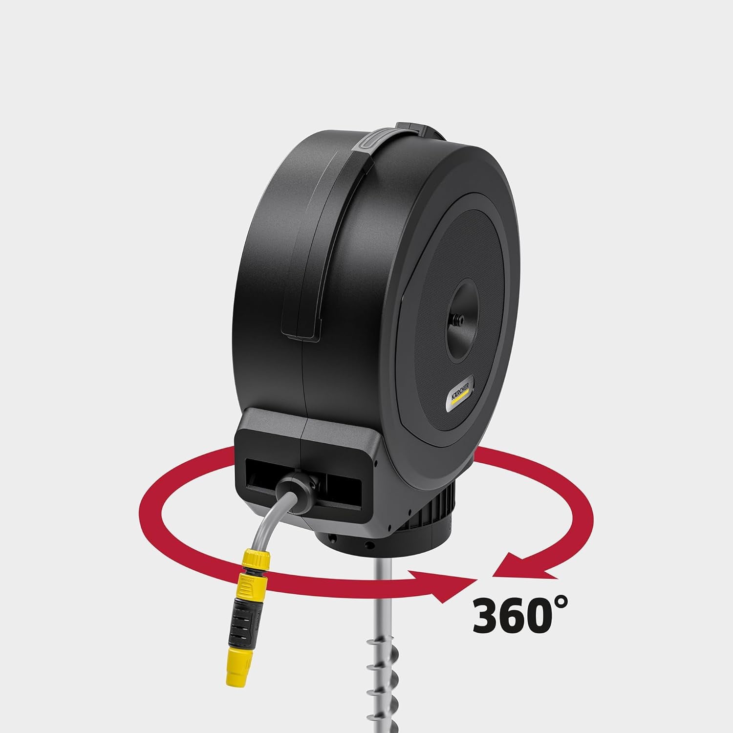 Caja de mangueras automática Kärcher HBX 5,35: manguera de 35 m, manguera de conexión: 1,5 m; Retracción automática de la manguera, cómoda y flexible, negra.